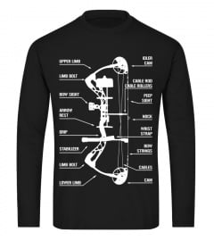 Compound Bow Archery Hunting Anatomy T Shirt - Funny Bow