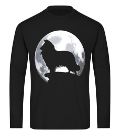 Collies And Moon T-shirt For Collies Lovers