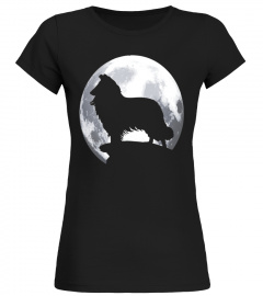 Collies And Moon T-shirt For Collies Lovers
