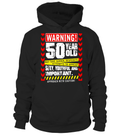 Funny 50 Year Old Approach With Caution T-Shirt Joke Gift