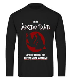 Mens Aikido Dad Like Normal Dad But Awesome T-Shirt - Aikido Tee