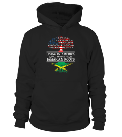 Living In America Jamaican Roots   Jamaica Flag T shirt