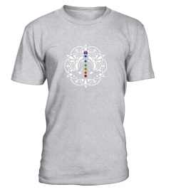 MANDALA OM Seven Chakras T-Shirt for Meditation Yoga Workout