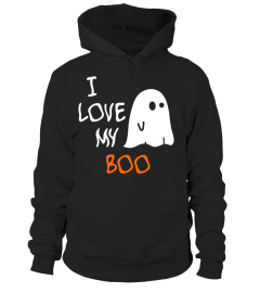 I Love My Boo Couple Tee Shirts Halloween Graphic Tees