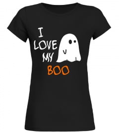 I Love My Boo Couple Tee Shirts Halloween Graphic Tees