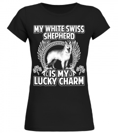 My White Swiss Shepherd is My Lucky Charm Christmas Funny Gift T-shirt