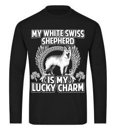 My White Swiss Shepherd is My Lucky Charm Christmas Funny Gift T-shirt