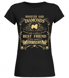 Havanese Diamond Best Friend Funny Gift T-shirt for Christmas