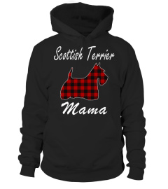 Scottish Terrier Mama Plaid Shirt Funny Gift T-shirt for Christmas