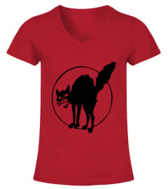 Anarchist Cat Symbol T-Shirt Black Print