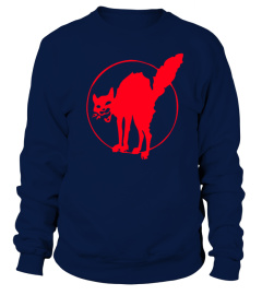 Anarchist Cat Symbol T-Shirt Red Print