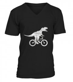 Dinosaur On Bike BMX Rider Biker