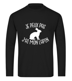 T-shirt je peux pas j'ai mon lapin