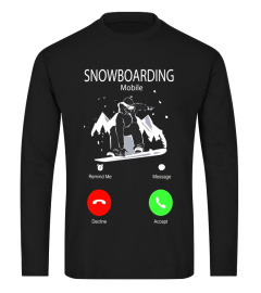 Snowboarding Mobile - Funny T-Shirt