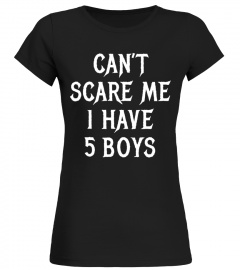 Funny Mom Dad of 5 Boys Halloween Shirt Gift for Husband Son