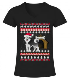 Siberian Husky Ugly Christmas Sweaters