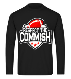 Respect The Commish Funny Fantasy Football Champion T Shirt