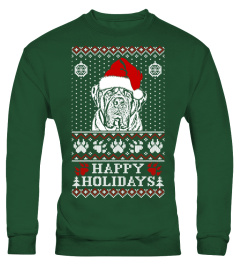 Happy Holidays Mastiff Lover Ugly Tshirt Tee Sweatshirt Hoodie