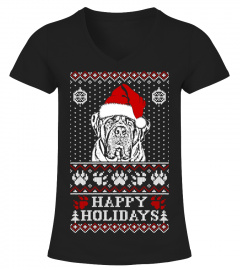 Happy Holidays Mastiff Lover Ugly Tshirt Tee Sweatshirt Hoodie