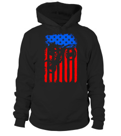 Motocross Dirt Bike Jumping American Flag Shirt | Enduro