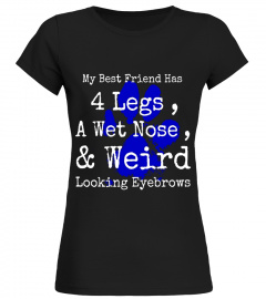 My Best Friend Wet Nose 4 Legs, Eyebrows Dog Lovers T-Shirt