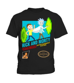 RICK AND MORTY NES CARTRIDGE WITH LOGOS 