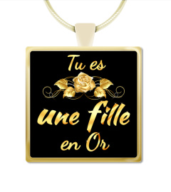 Collier Pendentif Bijou - Fille en Or