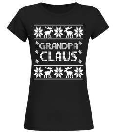 Mens Grandpa Claus Matching Family Christmas T-Shirt Dad Gift
