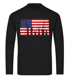 American Flag Chess USA Patriotic Player T-Shirt Vintage