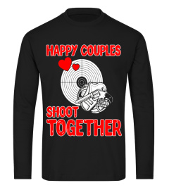 Happy Couples Shoot Together Shooting Shirt - Unisex Gun Tee