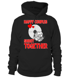 Happy Couples Shoot Together Shooting Shirt - Unisex Gun Tee