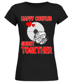 Happy Couples Shoot Together Shooting Shirt - Unisex Gun Tee