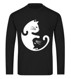 Cat Yin Yang Peace Loving Interconnected T-Shirt