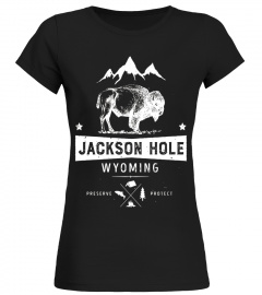Jackson Hole Wyoming Vintage Bison Buffalo T Shirt Men Women