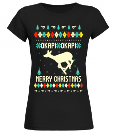 Okapi Christmas T-Shirt, Sweater Vintage Retro T-Shirt