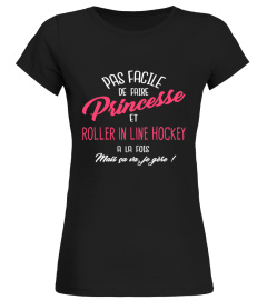 Princesse et roller in line hockey