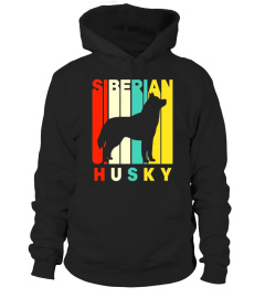 Vintage Style Siberian Husky Silhouette T-Shirt
