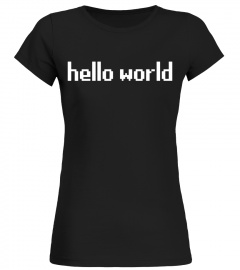 Retro Hello World Tshirt - For Web Developers &amp; Programmers