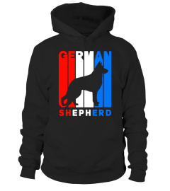 Retro RWnB German Shepherd Silhouette T-Shirt