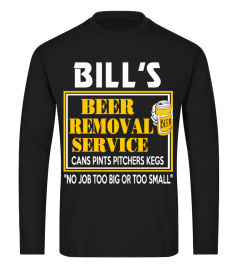 BILL'S BEER REMOVAL SERVICE CANS PINTS