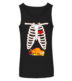 Funny Thanksgiving Day Turkey X-Ray Skeleton Costume T-Shirt
