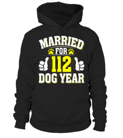 Married For 112 Dog Years T-Shirt 16th Wedding Anniversary