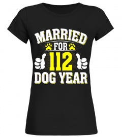Married For 112 Dog Years T-Shirt 16th Wedding Anniversary