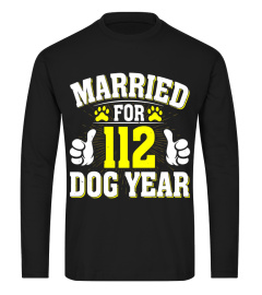 Married For 112 Dog Years T-Shirt 16th Wedding Anniversary