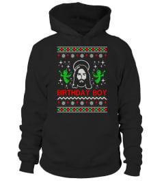 Jesus Birthday Boy Ugly Christmas Sweater Style T-Shirt