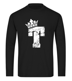 Alphabet T Shirt- Initial Letter T And King Queen Crown Tee