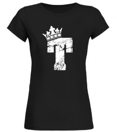 Alphabet T Shirt- Initial Letter T And King Queen Crown Tee