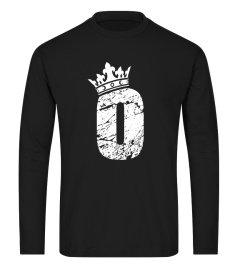 Alphabet T Shirt- Initial Letter O And King Queen Crown Tee