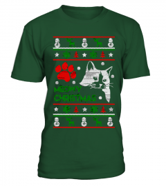 Meowy Ugly Christmas Sweater - Christmas Party Sweatshirt - Xmas Gifts Ideas -  Cat Lover Christmas T-Shirt