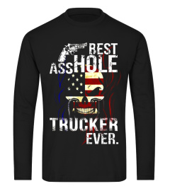 BEST ASSHOLE TRUCKER EVER T-SHIRT HALLOWEEN GIFT FOR MEN